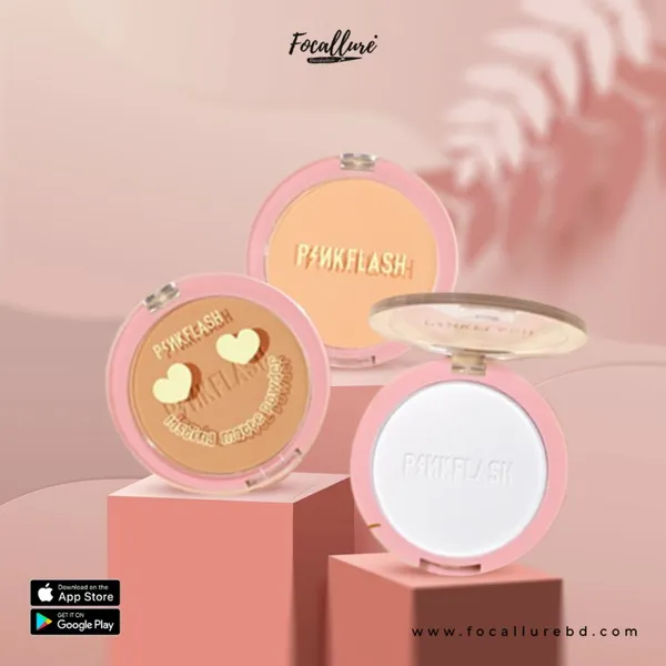 Pink Flash-F08 Long Lasting Matte Pressed Powder