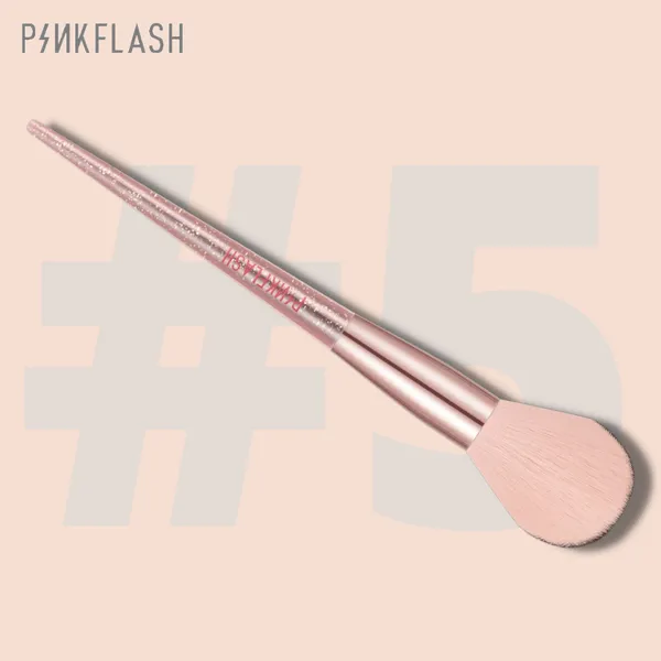 Pink Flash Flame Shape Blush Brush#5-T04