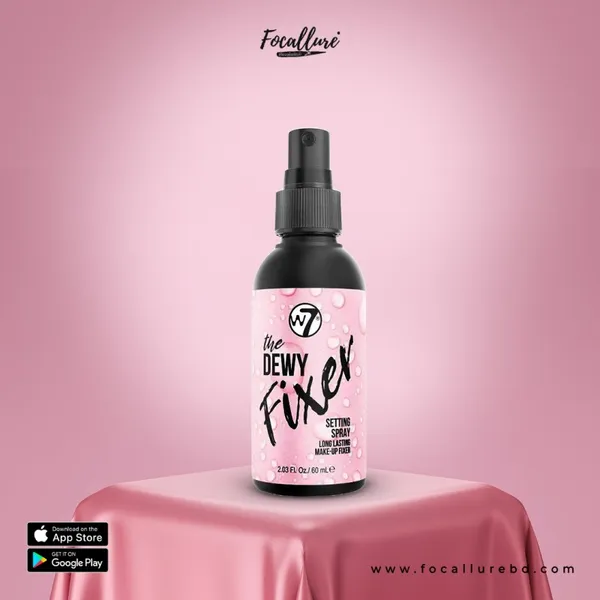 W7 The Dewy Fixer Makeup Setting Spray-60ml