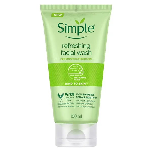 Simple Kind To Skin Refreshing Facial Wash Gel - 150ml
