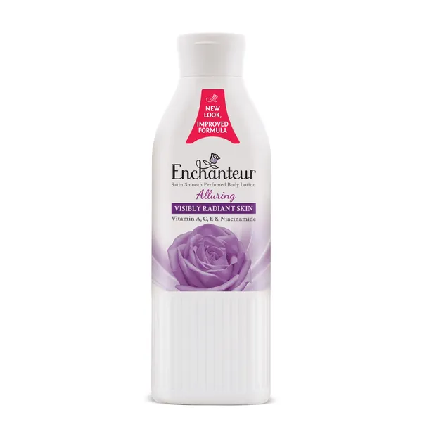 Enchanteur Alluring Satin White Perfumed Lotion with Vitamin A,C,E & Niacinamide - 250ml