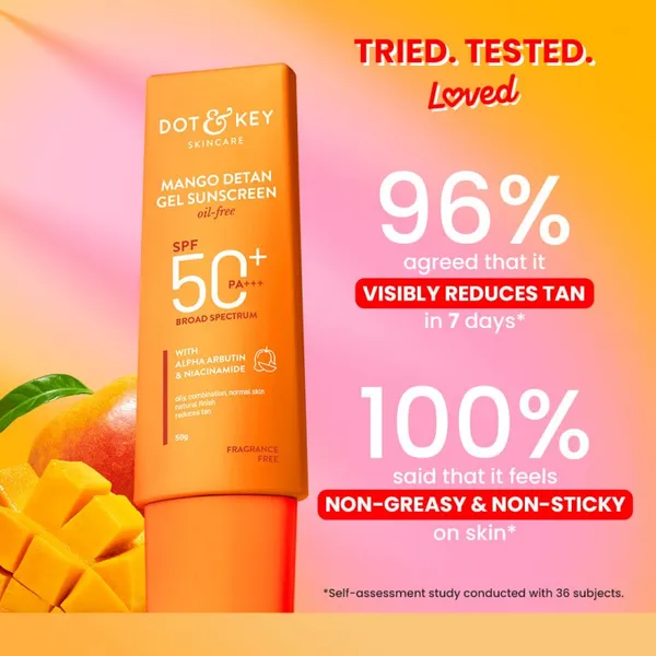 Dot & Key Mango Detan Gel Sunscreen Oil-free SPF 50+ PA+++ - 80g