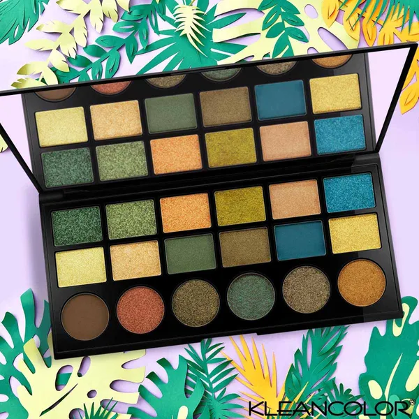 Kleancolor Tropical Passion Holographic 18 Color Eyeshadow Palette