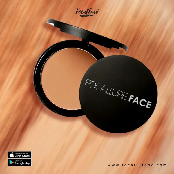 FOCALLURE Pressed Powder with Sponge-FA16