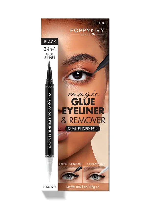 Absolute New York Magic Glue Eyeliner & Remover 3in1 Dual Ended Pen EGEL04 0.6gx2