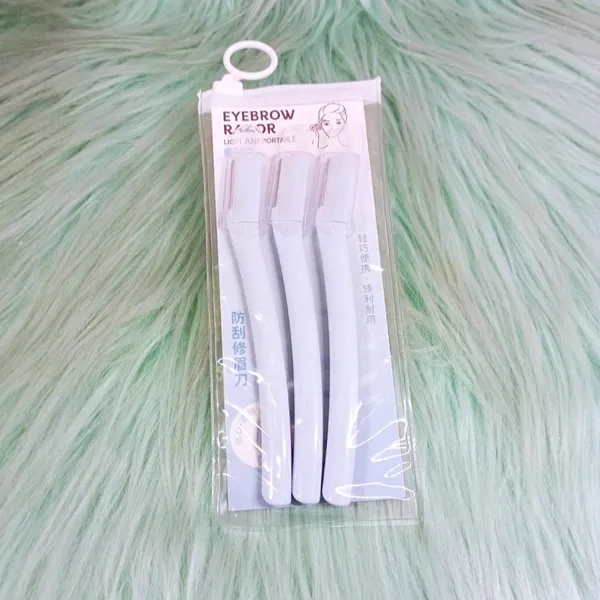 LMLTOP 3pcs Lady Eyebrow Razor NO. A0851 - SKY BLUE