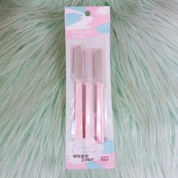LMLTOP Fashion Makeup 3in1 Eyebrow Razor NO. A0228 - (PINK)