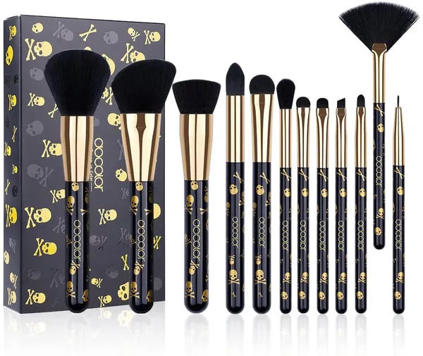 Docolor Goth Makeup Brush Set,12Pieces Professional Makeup
