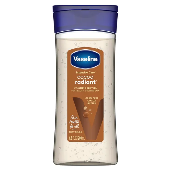 Vaseline Body Gel Oil Vitalizing Cocoa Radiant for Glowing Skin Cocoa Radiant