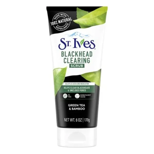 St. Ives Blackhead Clearing Green Tea & Bamboo Exfoliant Scrub - 170g