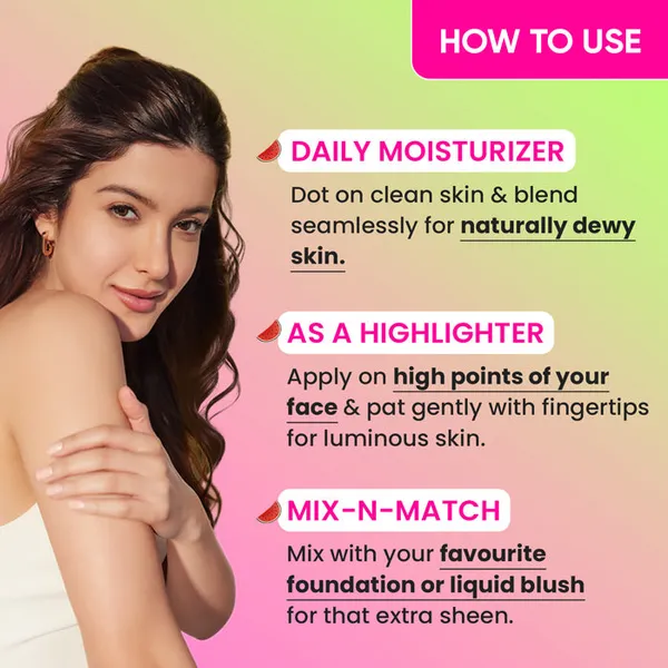 Dot & Key Watermelon Fresh In - The - Spotlight Strobe Cream (Moisturizer + Highlighter) Watermelon - Natural Glam 30ml