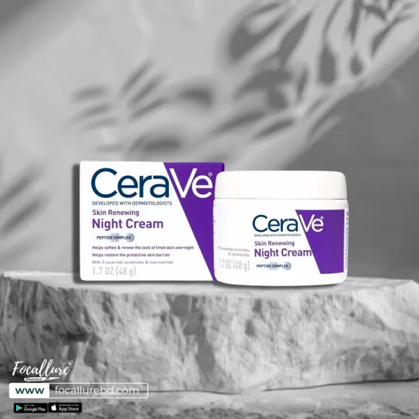 CeraVe Skin Renewing Night Cream Face Moisturizer - 48g