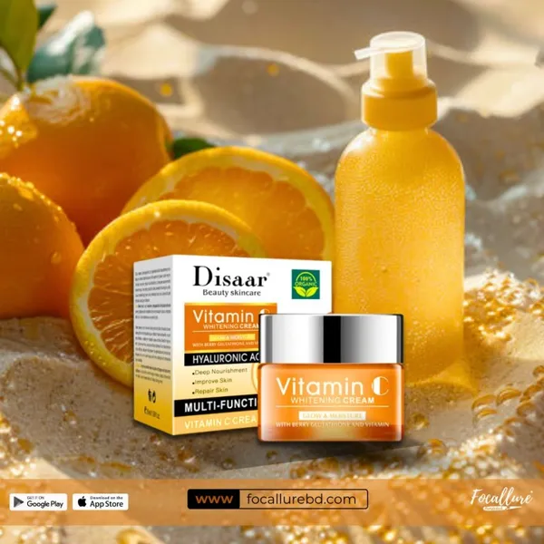 Disaar Beauty Anti-aging Vitamin C Hyaluronic Acid Whitening Cream - 50g