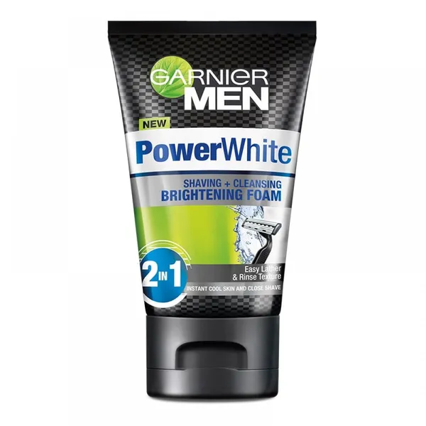 Garnier Men Power White Shaving Brightening Cleansing Foam - 100ml