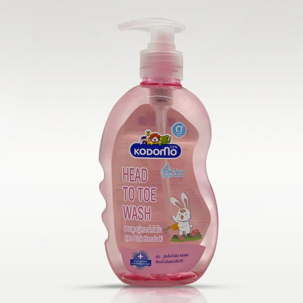Kodomo Pink Hanabaki Kids Head To Toe Wash-400ml