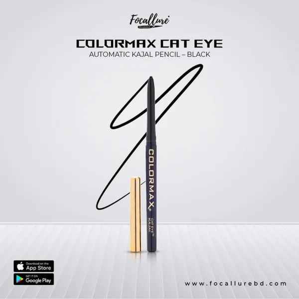Colormax Cat Eye Automatic Kajal Pencil – Black