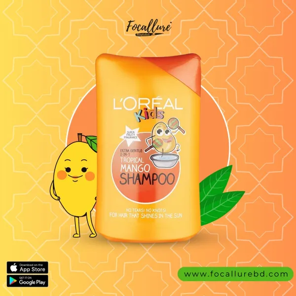 L'Oréal KidsTropical mango 2 in 1 shampoo- 250 ml.