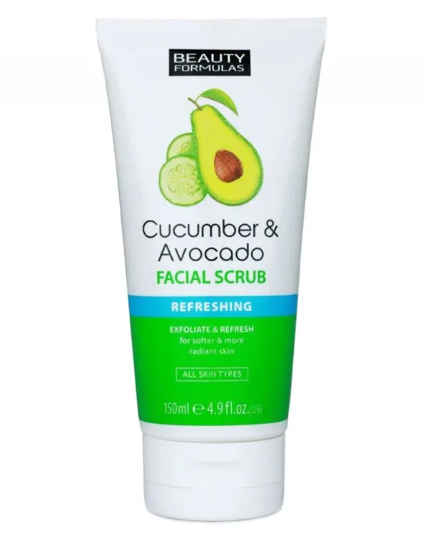 Beauty Formulas Cucumber & Avocado Refreshing Facial Scrub - 150ml
