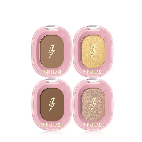 Pink Flash-F02 Shimmer Highlighter & Matte Countour Powder