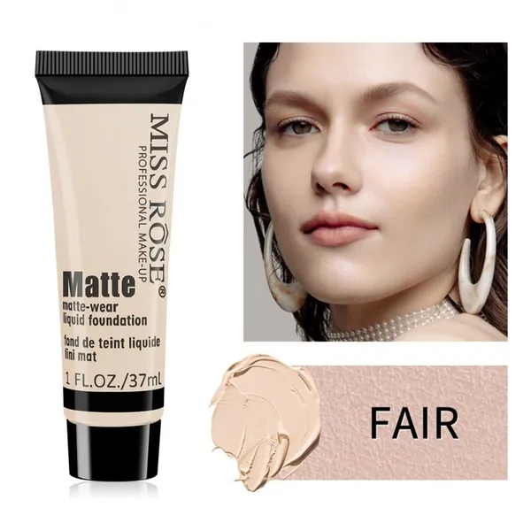 MISS ROSE Matte-Wear Liquid Foundation - 37ml