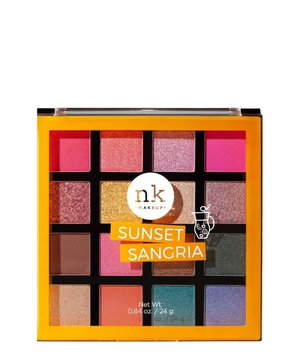 Nicka K 16 Color Eye Shadow + Blush Palette Sunset Sangria - 24g