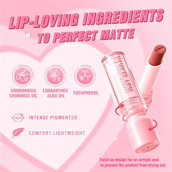 PINKFLASH Silky Lasting Matte Kiss-Proof Lipstick PF-L28