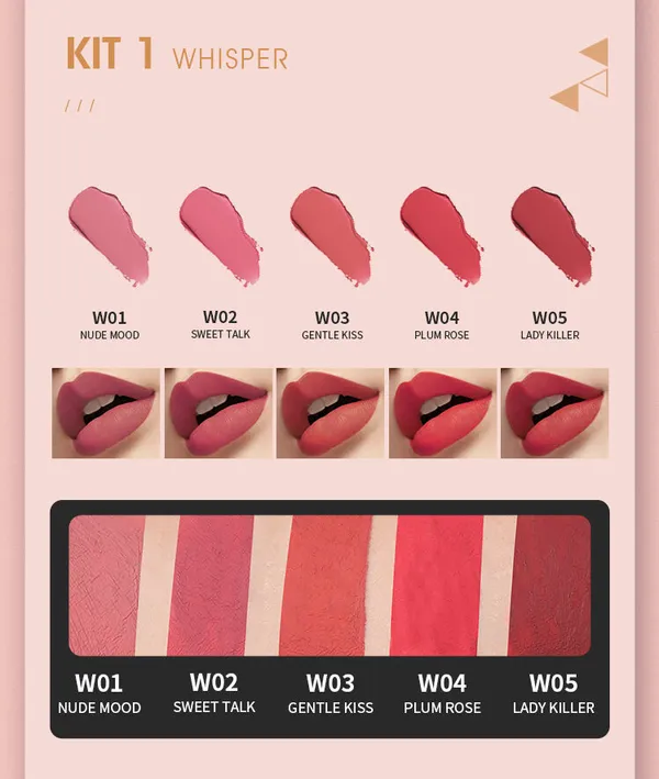 IMAGIC MATTE LIPSTICK SET-5PCS