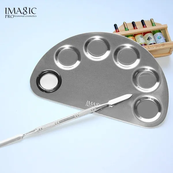 IMAGIC Stainless Makeup,Nail,Eye Shadow Foundation Mixing Palette