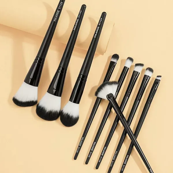 Maange 9 Pcs Black Color Brush Set