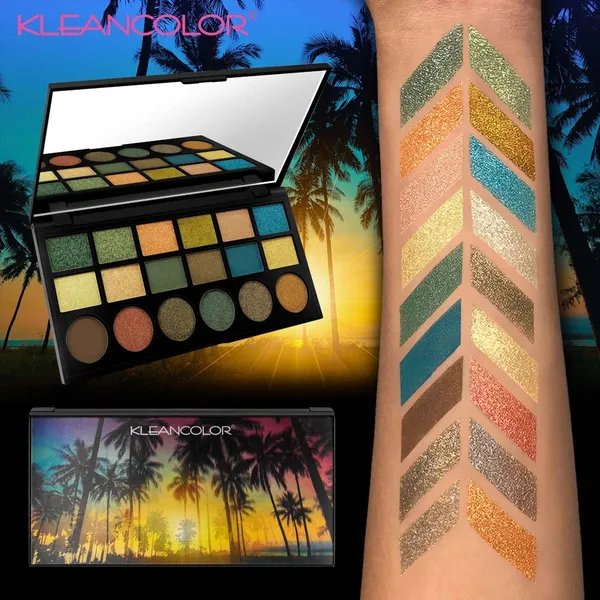 Kleancolor Tropical Passion Holographic 18 Color Eyeshadow Palette