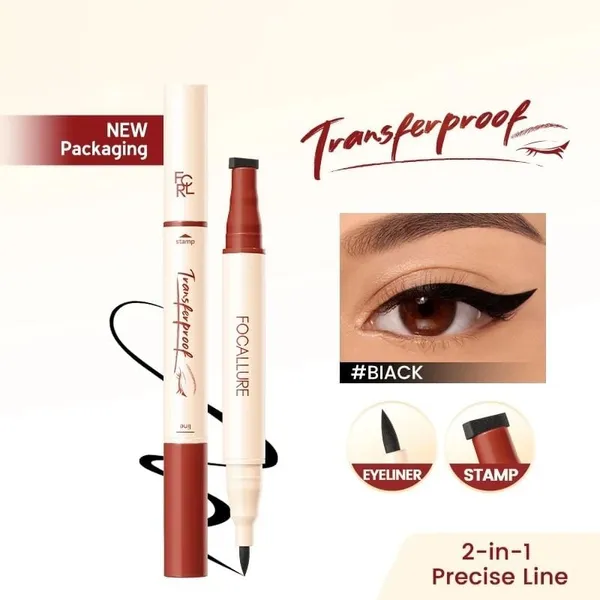 FOCALLURE Long-Wear Liquid Eyeliner E28 - BK01