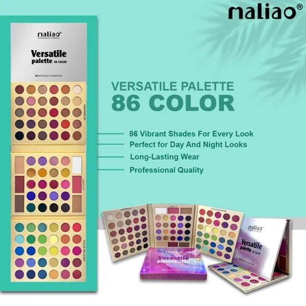 MALIAO Versatile Intensely Pigmented 86 Colors Eyeshadow Palette