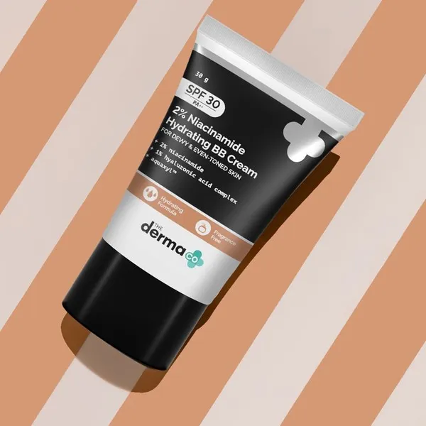 The Derma 2% Niacinamide Hydrating BB Cream with 1% Hyaluronic Acid Complex & Aquaxyl - 30g