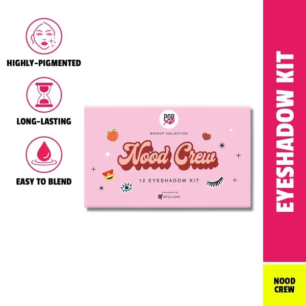 MYGLAMM POPxo 12 Color Eyeshadow Kit - Nood Crew
