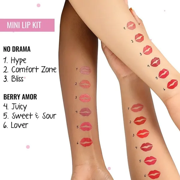 MYGLAMM POPxo Makeup Mini Lip Kit - No Drama (Set of 3)