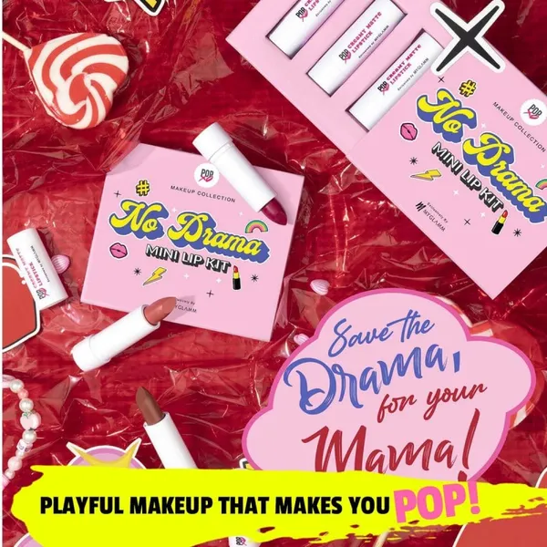 MYGLAMM POPxo Makeup Mini Lip Kit - No Drama (Set of 3)