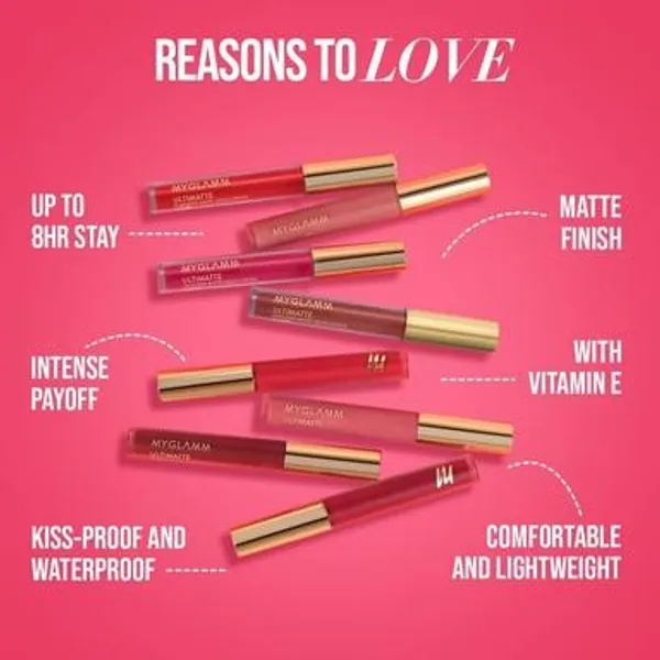 MYGLAMM Ultimatte Long Stay Matte Liquid Lipstick