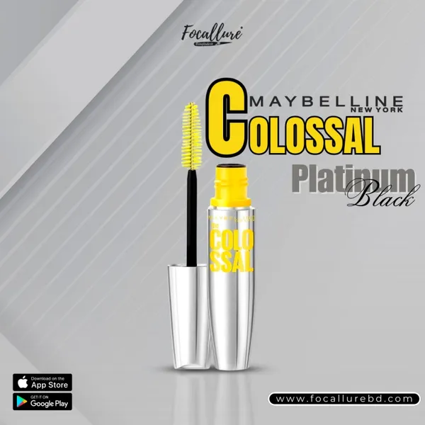 Maybelline  Volume Express The Colossal Washable Mascara Platinum Black