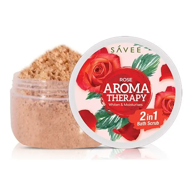 SV' SAVEE Rose Aroma Therapy 2 in 1 Bath Scrub - 180g