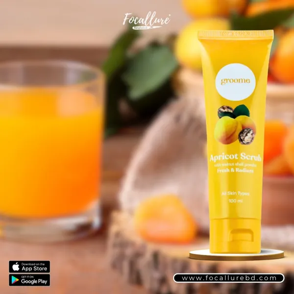 Groome Apricot Scrub – with Walnut Shell Powder