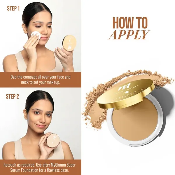 MYGLAMM Super Serum Compact - 201N Sesame