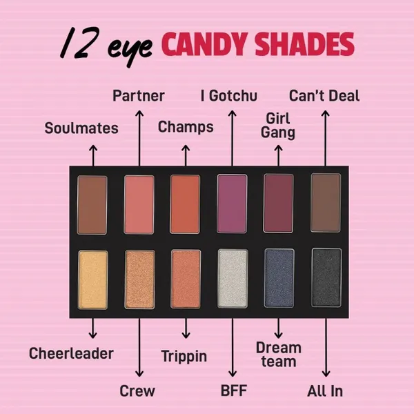 MYGLAMM POPxo 12 Color Eyeshadow Kit - Squad Goals