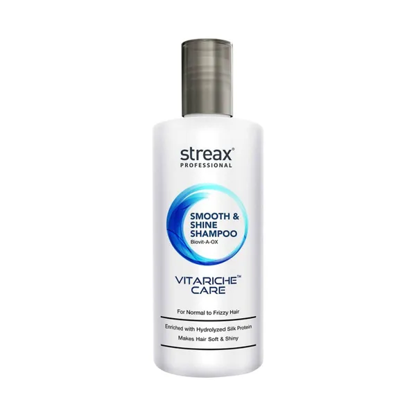 STREAX Professional Vitariche Care Smooth & Shine Shampoo Biovit-A-OX for Normal to Dry & Frizzy Hair - 300ml