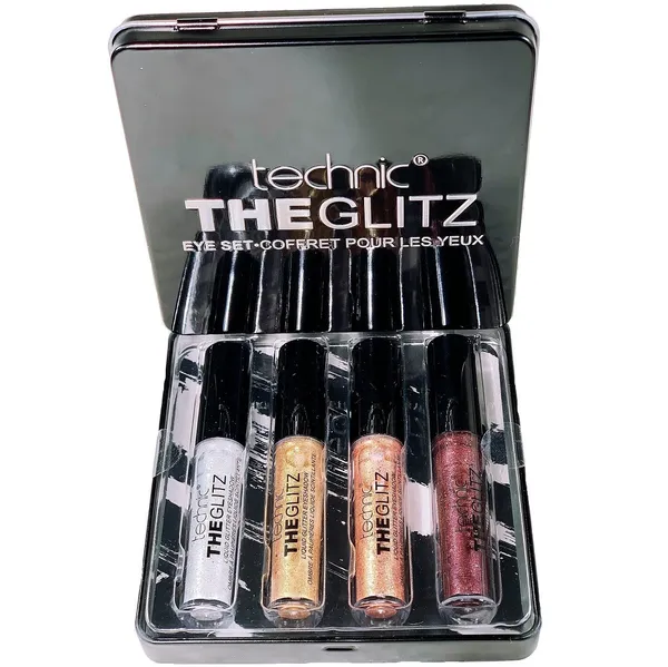 Technic The Glitz 4pcs Liquid Glitter Eyeshadow Gift Set Tin