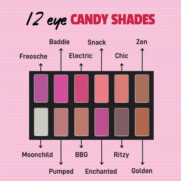 MYGLAMM POPxo 12 Color Eyeshadow Kit - Vibe Check