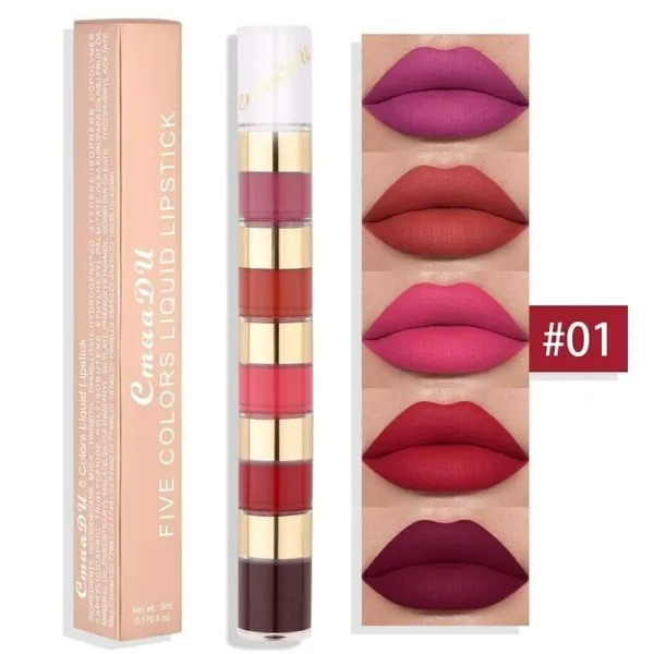 Cmaadu 5 Color Liquid Lipsick