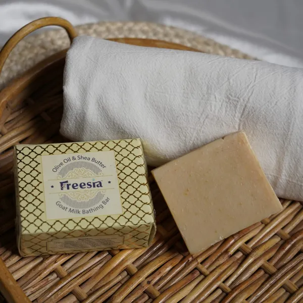 Freesia Olive Oil & Shea Butter Goat Milk Bathing Bar-100g