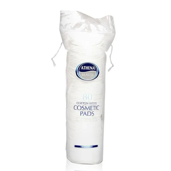 Athena Beaute 100% Cotton Wool Cosmetic Pads - 80pcs