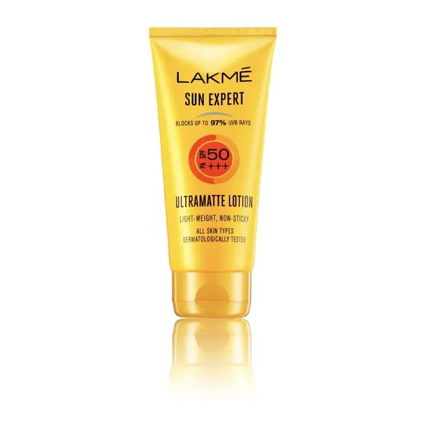 Lakme Sun Expert SPF 50 PA+++ Ultra Matte Lotion Sunscreen, Lightweight, Non Sticky, Blocks Up to 97% Harmful Sun rays- 100 ml