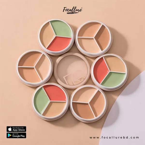 Beauty Glazed Tri-Color Flower Cream Concealer